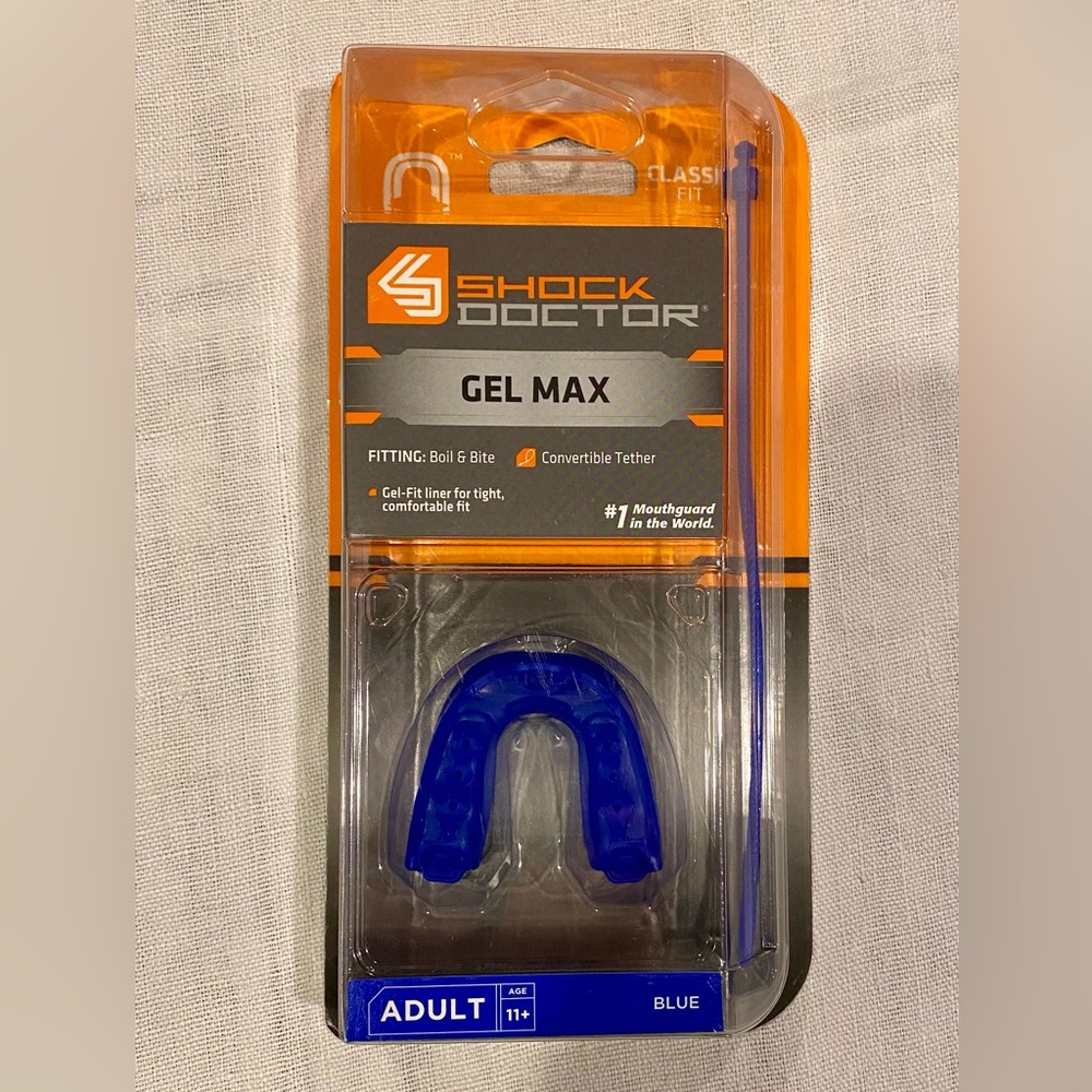 Shock Doctor -  Gel Max mouthguard, spearmint size adult-  blue